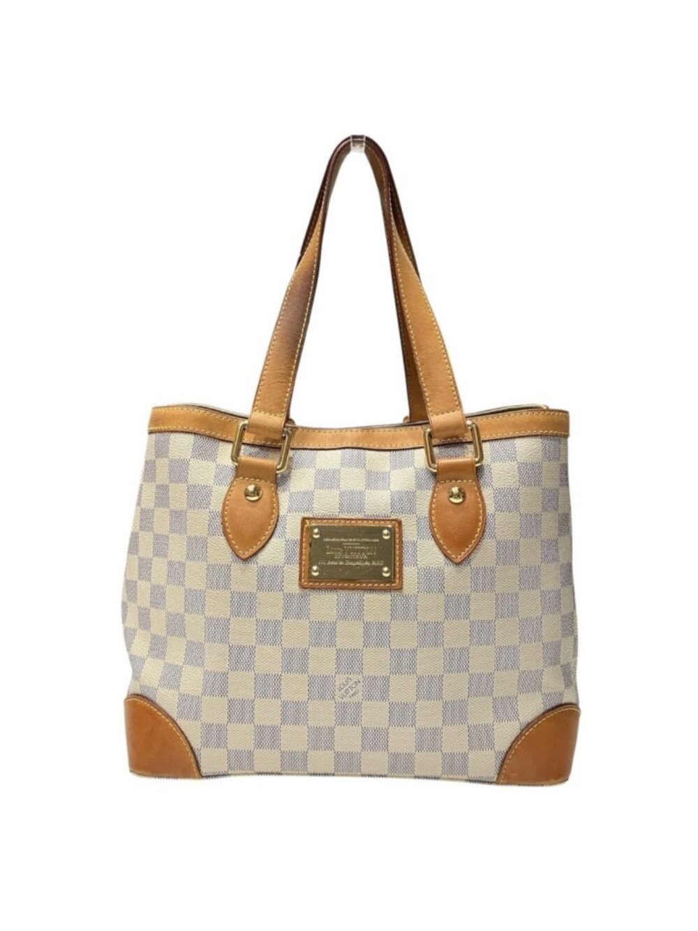 Louis Vuitton Hampstead PM Damier Azur Shoulder Bag Canvas